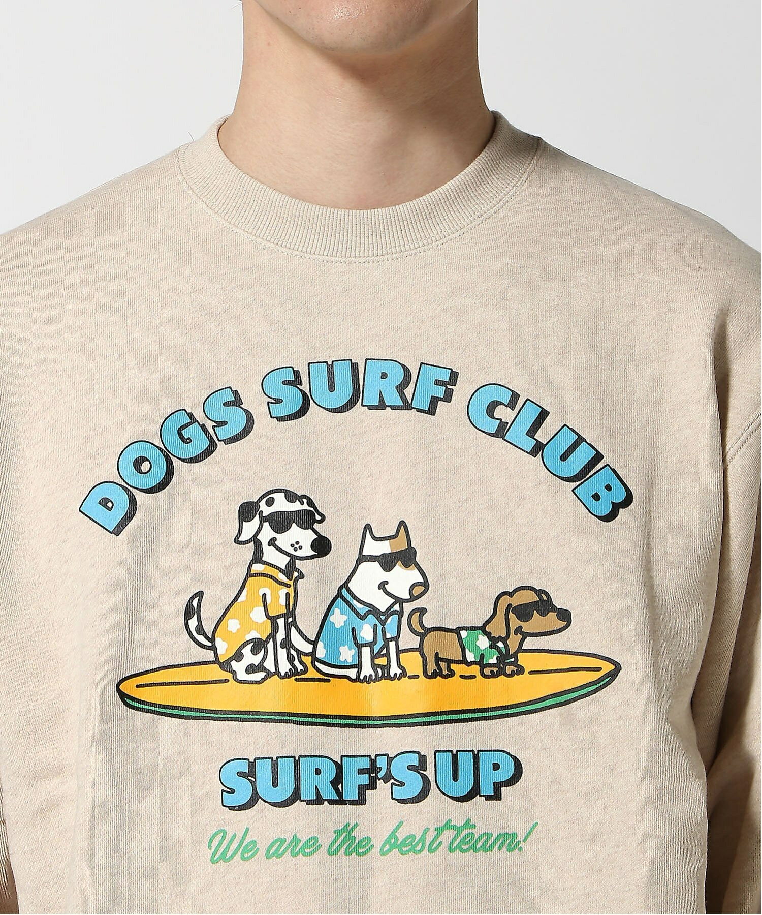 SURF'S UP/(U)DOGS SURFCLUBプリントTR